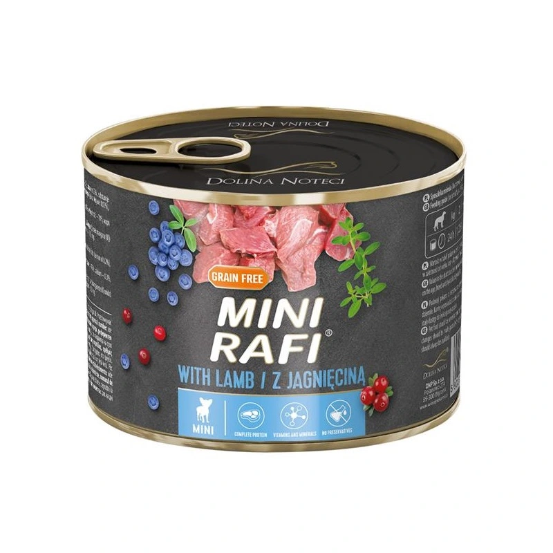 Rafi Mini vådhundefoder Lammekød 185 g